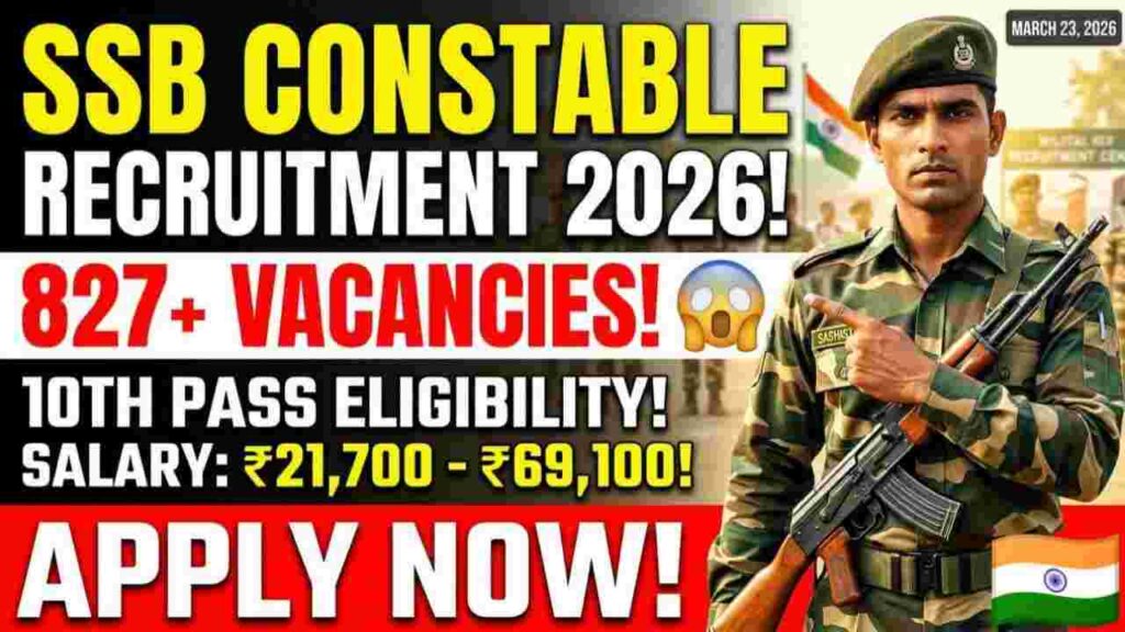 SSB Constable Apply Online 2026