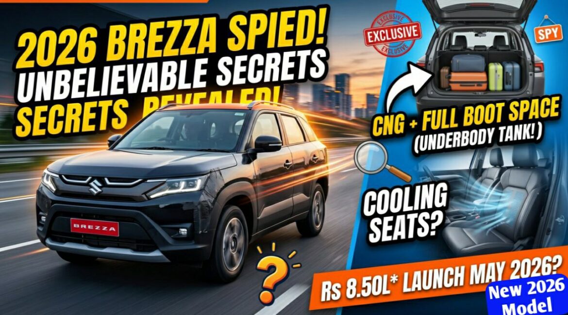 Maruti Brezza Facelift Spied 2026